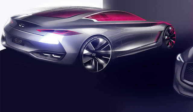 インフィニティ Q60 コンセプトのデザインスケッチ