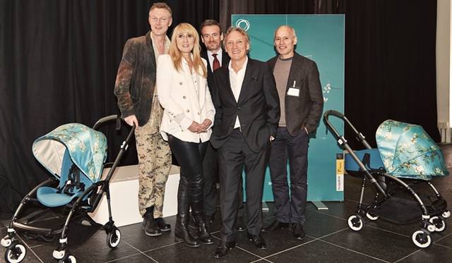 From left: Max Barenbrug, founder and chief designer of Bugaboo; Madeleine van der Zanden, Chief Marketing Officer of Bugaboo; Axel Rüger, Director of the Van Gogh Museum; Willem van Gogh, grandson of Van Gogh's nephew and advisor to the Van Gogh Museum; and Eduard Zanen, founder of Bugaboo.