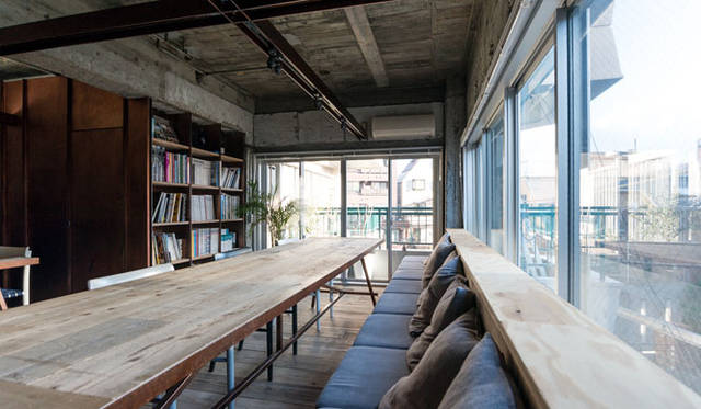 A meeting table blessed with natural light