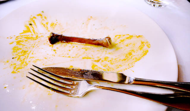 <br />An impressively delicious free-range chicken confit, completely finished!