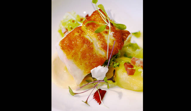 <br />Crispy-skinned snapper, as it looks. The vegetables were as delicious as the fish