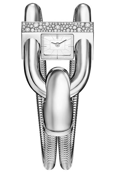 Cadenas Watch Sertie Gold BraceletMaterials: White gold, diamonds, mother-of-pearlMovement: QuartzPrice: ¥5,022,000