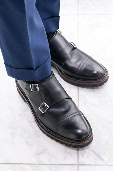 <strong>WH</strong><br />Yoshimasa Hobashi in double monk straps