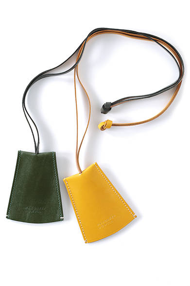 <strong>MARGARET HOWELL</strong><br />Leather key cases are now available in vibrant yellow, as well as the new khaki colour. Their colours and designs can elevate your look, functioning as sophisticated accessories. Key fobs ¥10,800 each (both Margaret Howell)