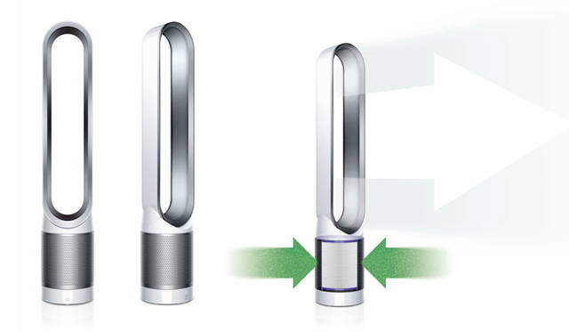 <strong>dyson | Dyson</strong><br />Dyson Pure Cool™ Air Purifying Fan and airflow diagram