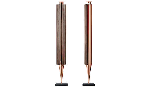 <strong>Bang & Olufsen Love Affair Collection BeoLab 18</strong><br />Slender, straight-line speakers. Enjoy uncompromising, unrestricted sound with excellent wireless performance. Their presence is sculptural. ¥1,070,000 (excl. tax) 