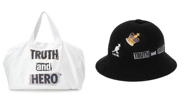 UNITED ARROWS & SONS × TAKEO KIKUCHI Boston Bag ¥8,640 (White), Right: KANGOL x Hat ¥10,584 (Black, White/2)