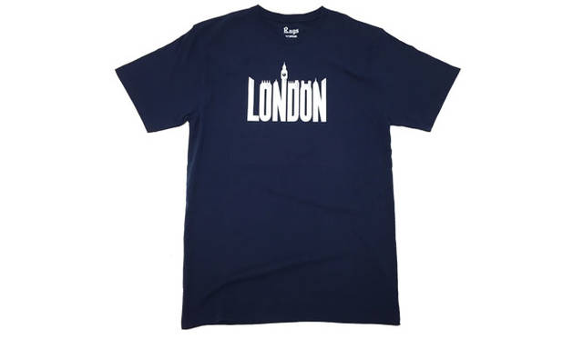 <strong>Rags M<sup>C</sup>GREGOR | Rags McGREGOR</strong><br />Souvenir Series T-shirt, Navy (Osaka Store Exclusive / Limited Quantity) ¥6,480