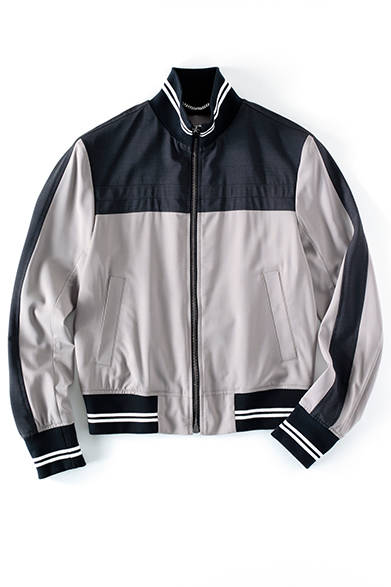 <strong>MENS | </strong> The body uses wool fabric, also found in suiting. This season's signature piece blends formal materials with sporty details, offering a refined finish that's perfect for adults. Blouson ¥96,120 (DIESEL BLACK GOLD)