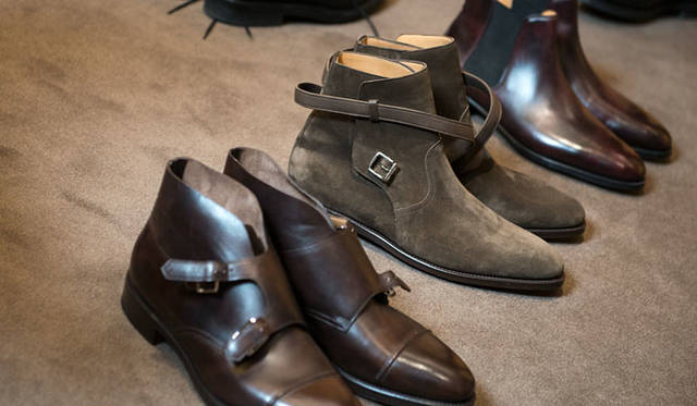 手前から、モデル「William II Boot（ウィリアム2ブーツ）」、「Jodhpur II（ジョッパー2）」、モデル「Tudor（チューダー）」