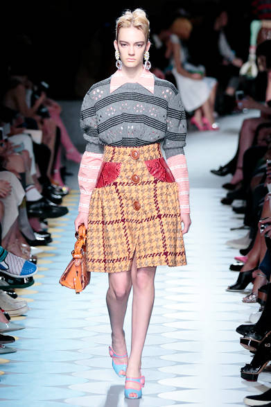 A striking mix of tweed, knitwear, and shirts.