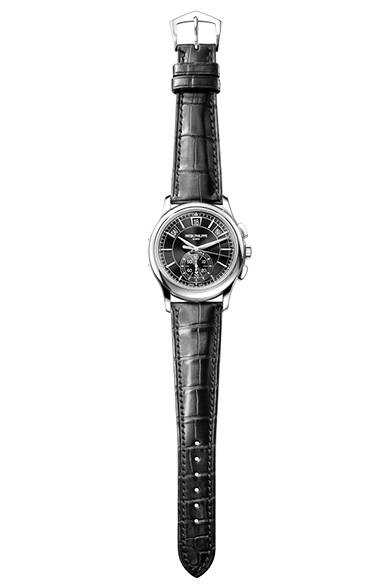 <strong>Annual Calendar Chronograph 5905P</strong><br/>Case: 950 Platinum<br/>Diameter: 42mm<br/>Thickness: 14.03mm<br/>Movement: Self-winding (Cal. CH 28-520 QA 24H)<br/>Functions: Month, day, and date display (Annual Calendar mechanism requiring adjustment only once a year on March 1st), Chronograph (60-minute counter)<br/>Strap: Alligator<br/>Water resistance: 3 bar<br/>Release: Scheduled for Autumn 2015<br/>Estimated price: ¥8,092,800<br/>