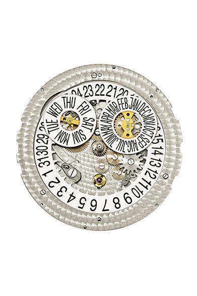 <strong>Annual Calendar Chronograph 5905P</strong><br/>Case: 950 Platinum<br/>Diameter: 42mm<br/>Thickness: 14.03mm<br/>Movement: Self-winding (Cal. CH 28-520 QA 24H)<br/>Functions: Month, day, and date display (Annual Calendar mechanism requiring adjustment only once a year on March 1st), Chronograph (60-minute counter)<br/>Strap: Alligator<br/>Water resistance: 3 bar<br/>Release: Scheduled for Autumn 2015<br/>Estimated price: ¥8,092,800<br/>