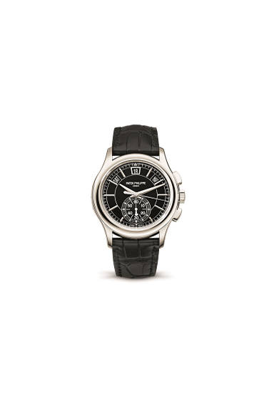 <strong>Annual Calendar Self-Winding Chronograph 5905P</strong><br/>Case: 950 Platinum<br/>Diameter: 42mm<br/>Thickness: 14.3mm<br/>Movement: Self-winding (Cal. CH 28-520 QA 24H)<br/>Functions: Month, day, and date display (Annual Calendar mechanism requiring adjustment only on February 28th), Chronograph (60-minute counter)<br/>Strap: Alligator<br/>Water resistance: 3 bar<br/>Release: Scheduled for Autumn<br/>Estimated price: ¥8,092,800 (incl. tax)<br/>