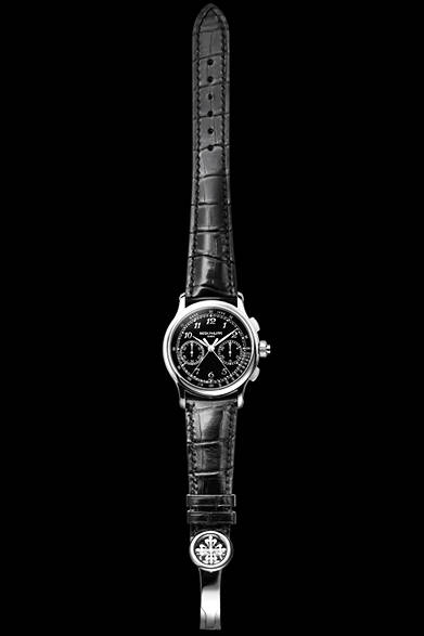 <strong>Split-Seconds Chronograph 5370</strong><br/>Case: 950 Platinum<br/>Diameter: 41mm<br/>Thickness: 13.56mm<br/>Movement: Manual-winding (Cal. CHR 29-535 PS)<br/>Functions: Split-seconds chronograph (30-minute counter)<br/>Strap: Alligator<br/>Water resistance: 3 bar<br/>Release: Scheduled for Autumn 2015<br/>Estimated price: ¥28,436,400<br/>