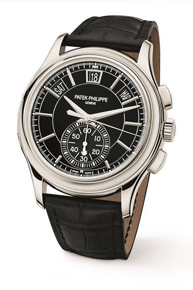 <strong>Annual Calendar Self-Winding Chronograph 5905P</strong><br/>Case: 950 Platinum<br/>Diameter: 42mm<br/>Thickness: 14.3mm<br/>Movement: Self-winding (Cal. CH 28-520 QA 24H)<br/>Functions: Month, day, and date display (Annual Calendar mechanism requiring adjustment only on February 28th), Chronograph (60-minute counter)<br/>Strap: Alligator<br/>Water resistance: 3 bar<br/>Release: Scheduled for Autumn<br/>Estimated price: ¥8,092,800 (incl. tax)<br/>