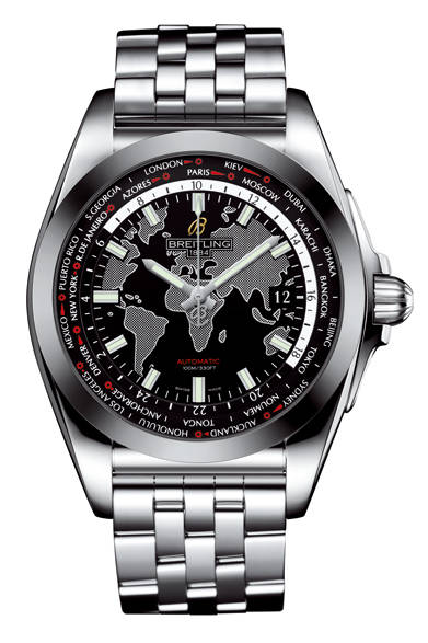 <strong>Galactic Unitime Sleek T</strong><br><br>Case: Stainless steel + Tungsten carbide bezel<br>Diameter: 44mm<br>Movement: Self-winding (Cal. B35)<br>Functions: World time display, Date display<br>Bracelet: Stainless steel<br>Water resistance: 100m<br>Release: Scheduled for Summer 2015<br>Price: ¥1,101,600