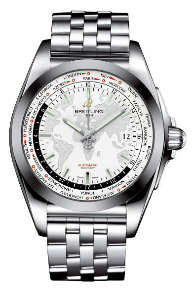 <strong>Galactic Unitime Sleek T</strong><br><br>Case: Stainless steel + Tungsten carbide bezel<br>Diameter: 44mm<br>Movement: Self-winding (Cal. B35)<br>Functions: World time display, Date display<br>Bracelet: Stainless steel<br>Water resistance: 100m<br>Release: Scheduled for Summer 2015<br>Price: ¥1,101,600