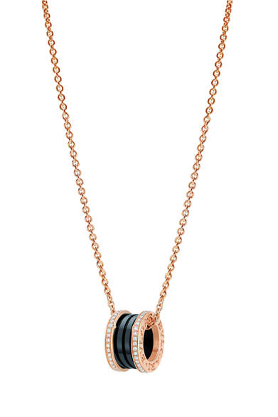 Necklace [Pink gold × diamond × black ceramic] ¥561,600