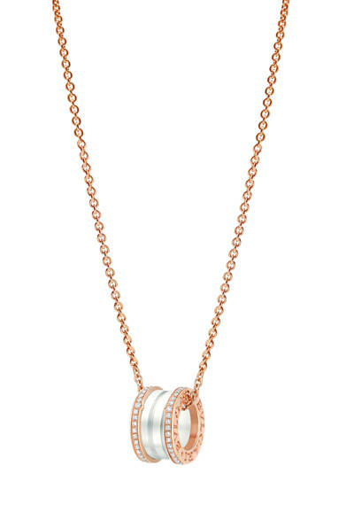 Necklace [Pink gold × diamond × white ceramic] ¥561,600
