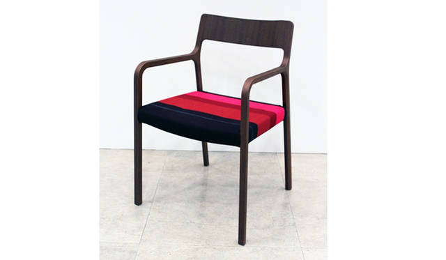 Seat cover for chair "RINN" designed by Yasushi Fujimori, combined with "DANCE"