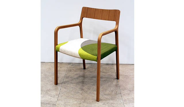 Seat cover for chair "RINN" designed by Yasushi Fujimori, combined with "BALLOON"
