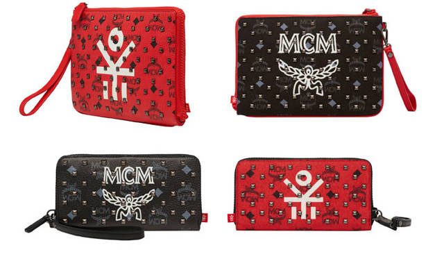 <strong>MCM</strong><br The MCM × EKOCYCLE™ Collaboration Line: Top, Mini Pouch for iPad; Bottom, Case for iPhone 6