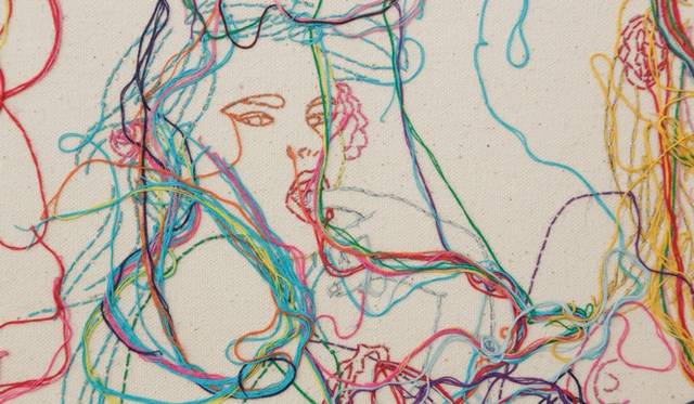 Ghada AmerColor Misbehavior(2009) © Jérémie Souteyrat / Louis Vuitton, © JASPAR, Tokyo, 2015