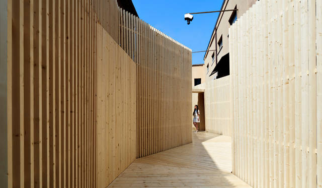 Exiting the venue, visitors could further experience the space created by Mr. Philippe Nigro.