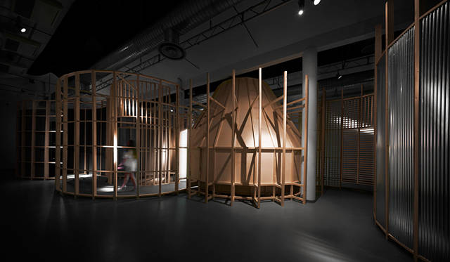 In Zone 3, "EXPERIENCING THE SENSES," a setting of natural wood created by Mr. Philippe Nigro was used, with Mr. Nigro noting that the reverse side was also part of the design.