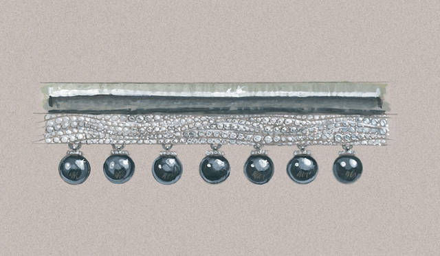 A design sketch for "DEEP SEA TREASURE" © Tiffany & Co.