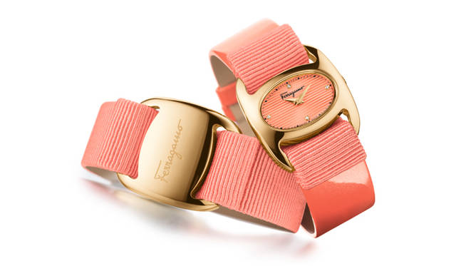 <strong>Vara</strong><br /> Case | Gold IP stainless steel<br /> Size | 26 x 27mm<br /> Movement | Quartz<br /> Strap | Leather with grosgrain ribbon<br /> Water resistance | 5 bar<br /> Release | Scheduled for May<br /> Estimated price | ¥164,800 (incl. tax)<br />