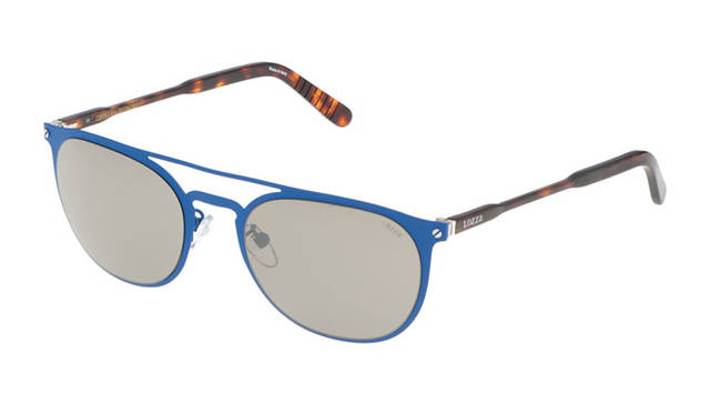 <strong>LOZZa</strong><br />Spring/Summer 2015 Collection | Lightweight sunglasses combining a blue metal front, reminiscent of the sea, with slender plastic temples. The slim temples and steel frame are effectively mixed, creating a modern yet retro atmosphere. "BASSANI (SL2235 col.RD5X)" ¥25,920
