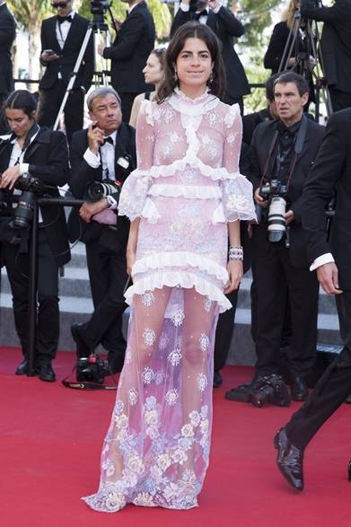 Dress: Alessandra Rich<br />Jewelry: Chopard<br />