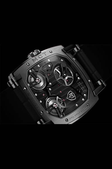 <strong>Sequential One F110</strong><br />Case | DLC-treated titanium<br />(Grade 5)<br />Size | 42mm x 42mm<br />Thickness | 14mm<br />Movement | Manual winding (Cal.MCT-F1.0)<br />Features | Power reserve indicator<br />Strap | Alligator<br />Water resistance | 3 bar<br />Release | Scheduled for September<br />Price | ¥7,000,000 (excluding tax)<br />
