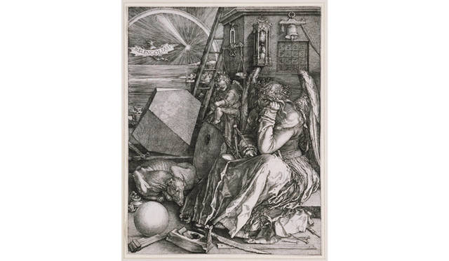 Albrecht Dürer, "Melencolia I," 1514. Engraving, 24.1 x 18.8 cm. Private collection. Courtesy: Ota Fine Art