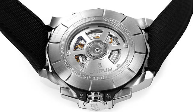 <strong>Admiral's Cup AC-One 45 Chronograph Bois</strong><br />Case: Stainless steel with black PVD coating<br />Diameter: 45mm<br />Thickness: 14.3mm<br />Movement: Automatic (Cal.CO 116)<br />Functions: Chronograph (30-minute counter), date display<br />Strap: "Mad Max" leather<br />Water resistance: 30 bar<br />Release: Scheduled for July<br />Price: ¥1,188,000<br />