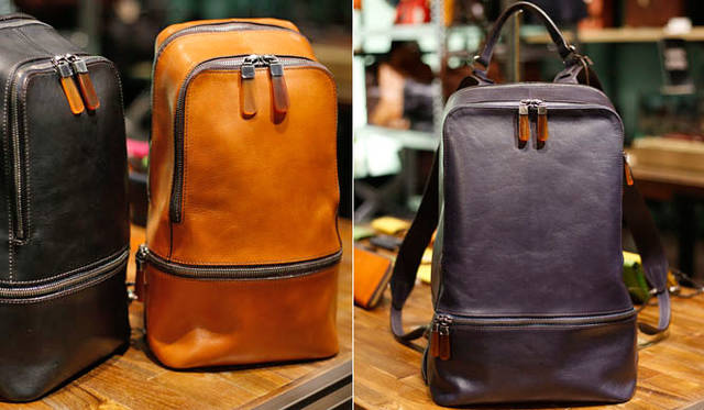 <strong>QUERENT | Keren</strong><br />Left: Body Bag "KOHKEN" ¥52,596 each, Right: Backpack "KOHKEN" ¥62,640