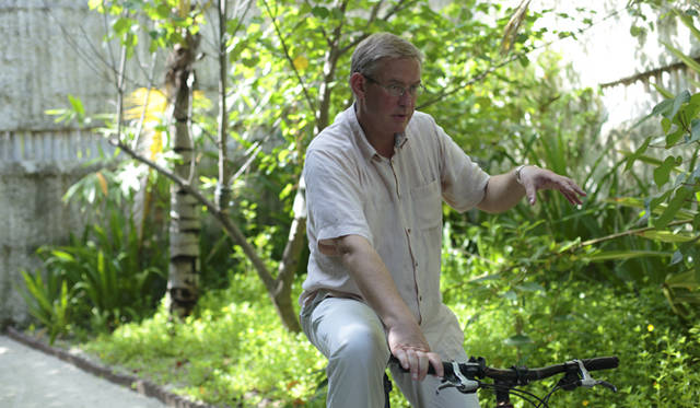 各部屋に自転車を設置することを決めたのも、グラハム・クライさん。2011年のことだ