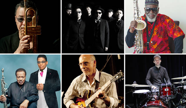 9月4日（金）～9月6日（日）出演者：ボブ・ジェームス＆東京フィルハーモニー交響楽団 featuring スティーヴ・ガッド、カリートス・デル・プエルト（指揮：ケヴィン・ローズ）／ハービー・ハンコック＆ウェイン・ショーター／フォープレイ／日野皓正 ＆ ラリー・カールトン SUPER BAND featuring 大西順子､ ジョン・パティトゥッチ､ カリーム・リギンズ／KYOTO JAZZ SEXTET Special Guests 菊地成孔､ リチャード・スペイヴン／リー・リトナー／ファラオ・サンダース ほか<br/><br/>PHOTO Credit｜左上: Tomoya Takeshita、上真ん中: Yusuke Yoshinaga (solla Inc.)、左下:  Douglas Kirkland & RobertAscroft