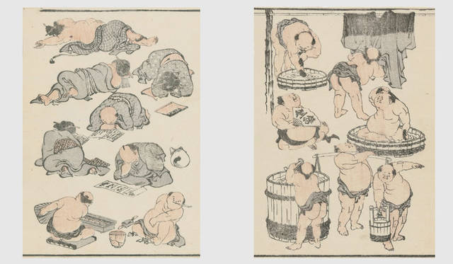 MITSUKOSHI | Nihonbashi Mitsukoshi Main Store<br />"Welcome to the World of Hokusai Manga" Left: Hokusai Manga "Kyōga Katsushika Furi: Futotta Hitobito II" (Frame size W39×D29×H3cm) ¥291,600, Right: Hokusai Manga "Sotsū Eiki Yōzu" (Frame size W39×D29×H3cm) ¥291,600