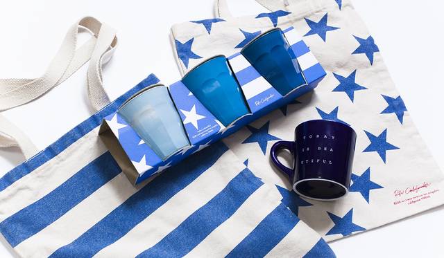 (From left) RH California bag ¥4,104, DURALEX x Ron Herman glasses (set of 3) ¥2,700, RH California mug ¥1,404