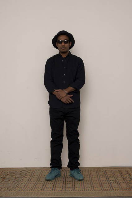 <strong>FUJITO</strong><br /><strong>2015-16 Autumn/Winter Collection</strong> O/D B.D.Shirt ¥23,760, O/D “Thea” Denim Jeans ¥30,240, O/D Bush Hat ¥10,584, Eye Wear collaborated with “BLANC..” ¥23,760