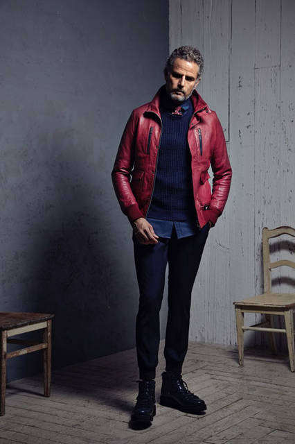 <strong>junhashimoto</strong><br /><strong>2015-16 Autumn/Winter Collection</strong> Leather Blouson ¥178,200