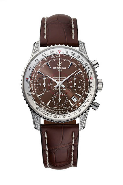 <strong>MONTBRILLANT 01 LIMITED TAKASHIMAYA SPECIAL EDITION</strong><br />Case | 18K Red Gold<br />Diameter | 40mm<br />Movement | Self-winding (Cal.01)<br />Functions | Chronograph (12-hour totalizer, 30-minute totalizer), date display, rotating slide rule operated by bidirectional bezel<br />Strap | Crocodile strap<br />Water resistance | 3 bar<br />Limited edition | 12 pieces<br />Price | ¥3,218,400