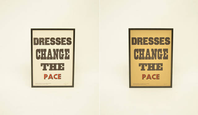 <strong>journal standard Furniture</strong><br />A TWO PIPE PROBLEM LETTERPRESS x journal standard Furniture | "DRESSES CHANGE THE PACE" ¥18,360 each