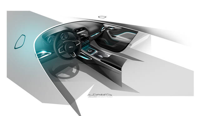 Jaguar F-Pace Interior Sketch