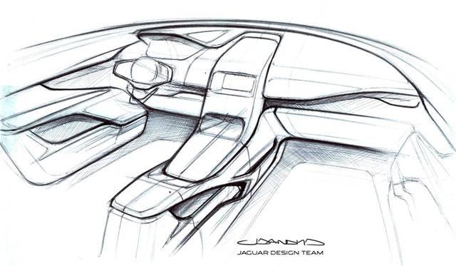 Jaguar F-Pace Interior Sketch