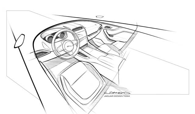 Jaguar F-Pace Interior Sketch