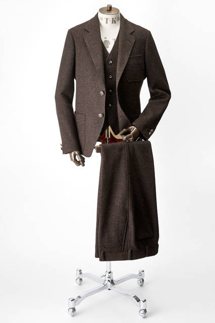 "The Stylist Japan × TAKEO KIKUCHI" Three-piece Suit: Jacket ¥72,360, Vest ¥36,720, Pants ¥31,320